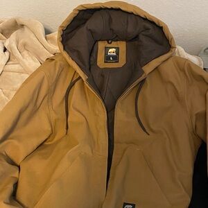 Men's Tan Hooded Performance Jacket
